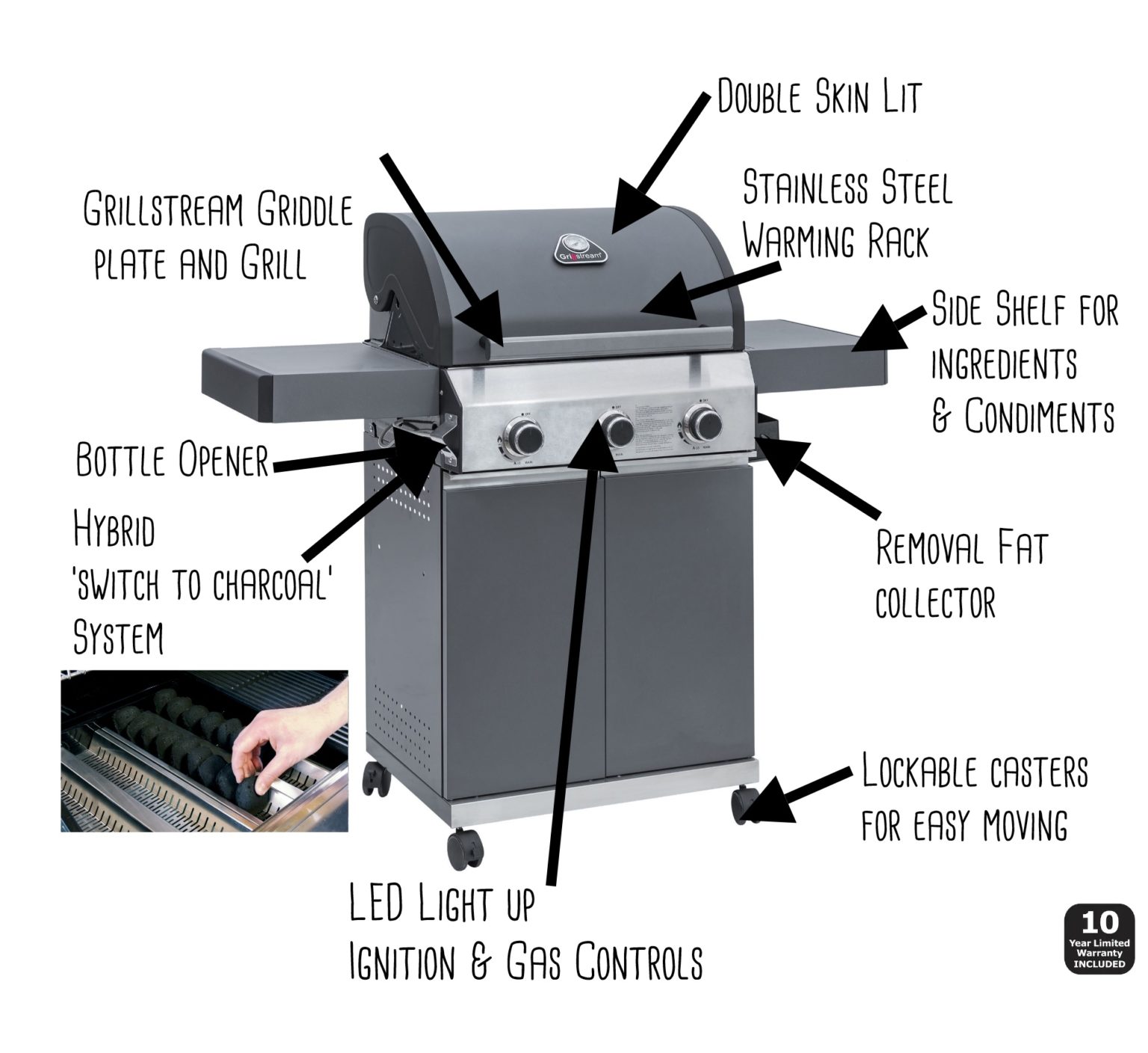 Buy Grillstream Classic Hybrid BBQ Online